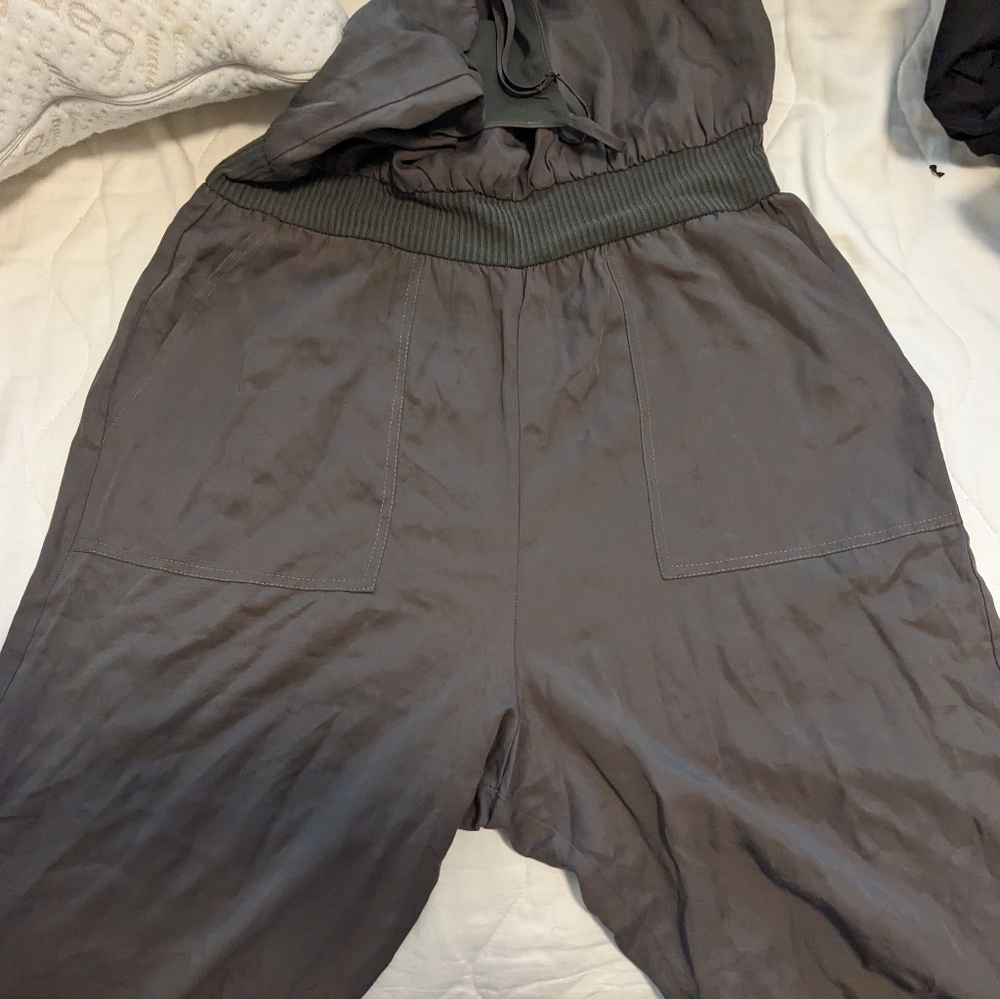 Anthropologie Nisa Olive Jogger sleeveless jumpsuit - Picture 5 of 5